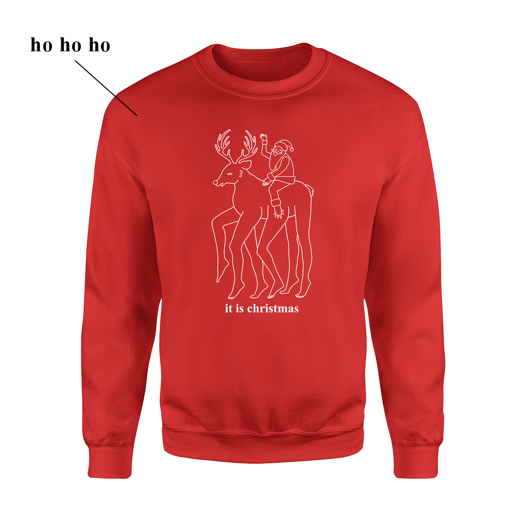 red santa sweater