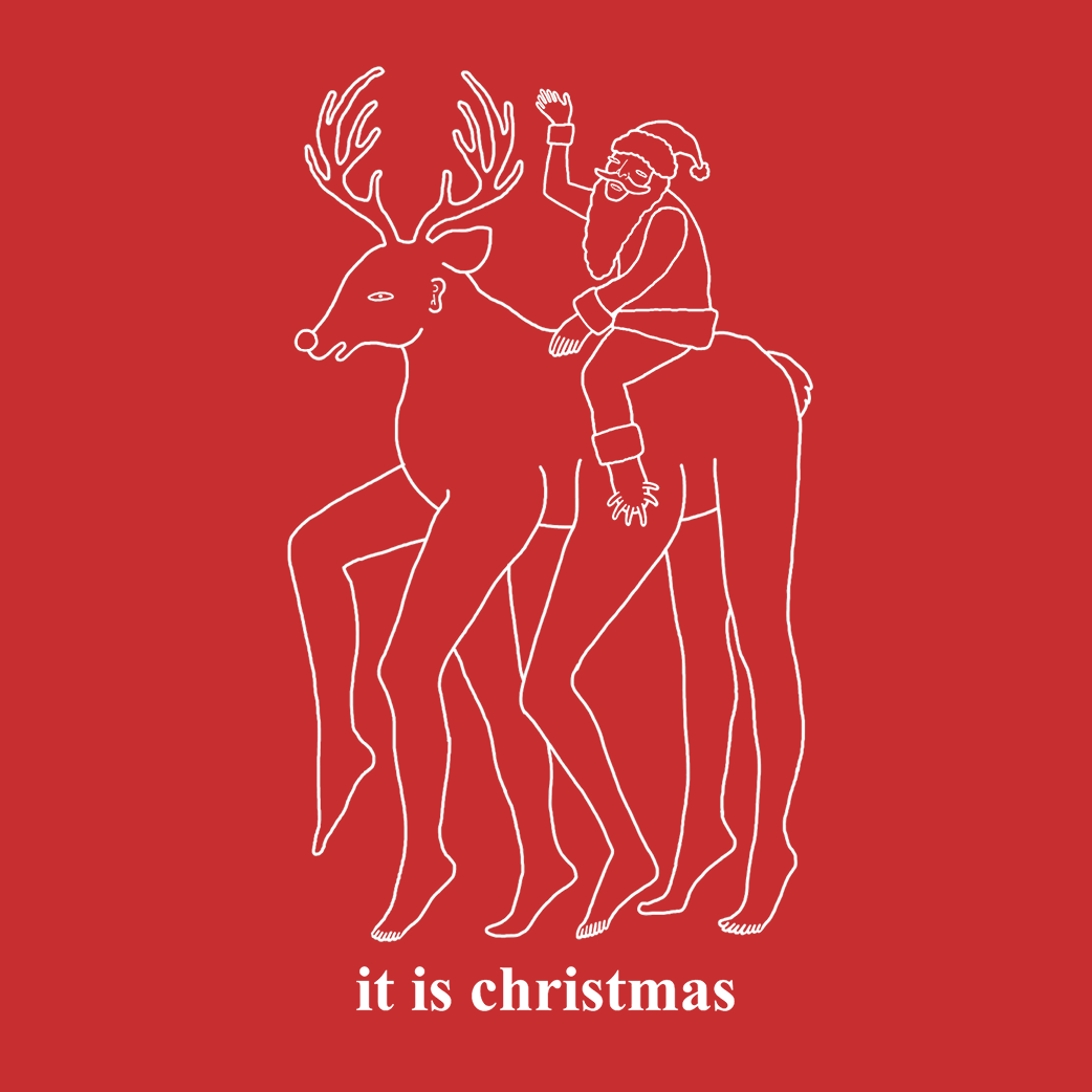 red santa sweater