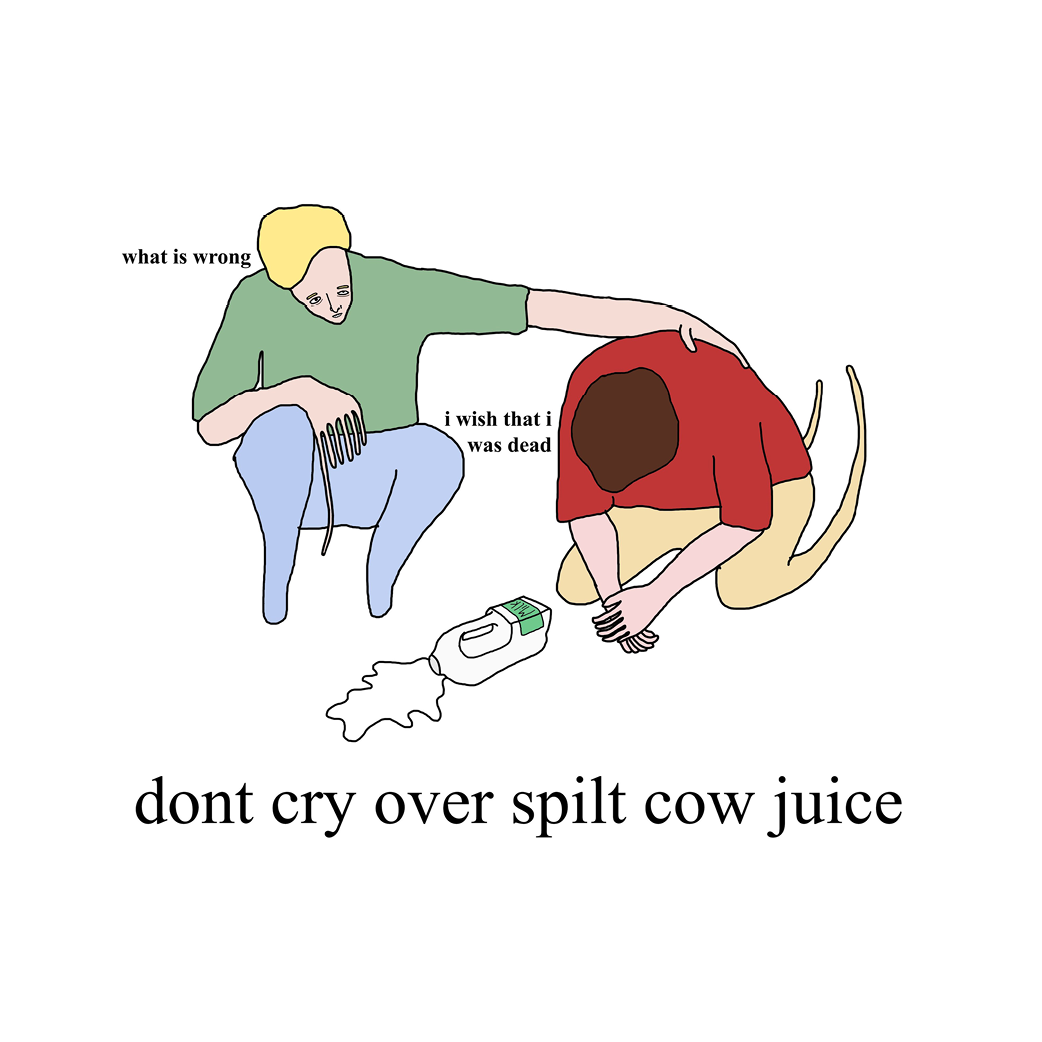 dont cry over spilt cow juice mug